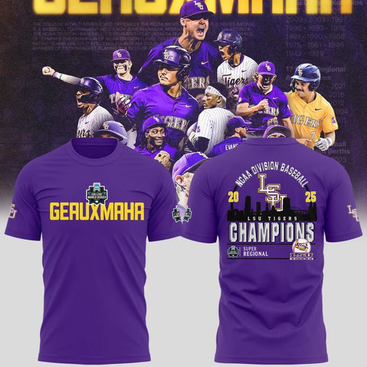Exclusive Versio LSU Tigers Baseball Newest T-Shirt 3