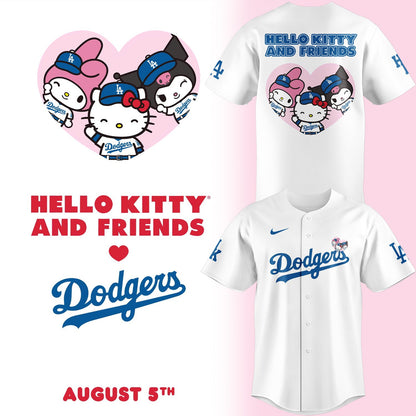 Exclusive Dodgers x HELLO KITTY AND FRIENDS Night Jersey