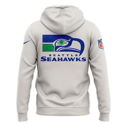 Men's Seattle Seahawks Starter White Team Logo Hoodie V2