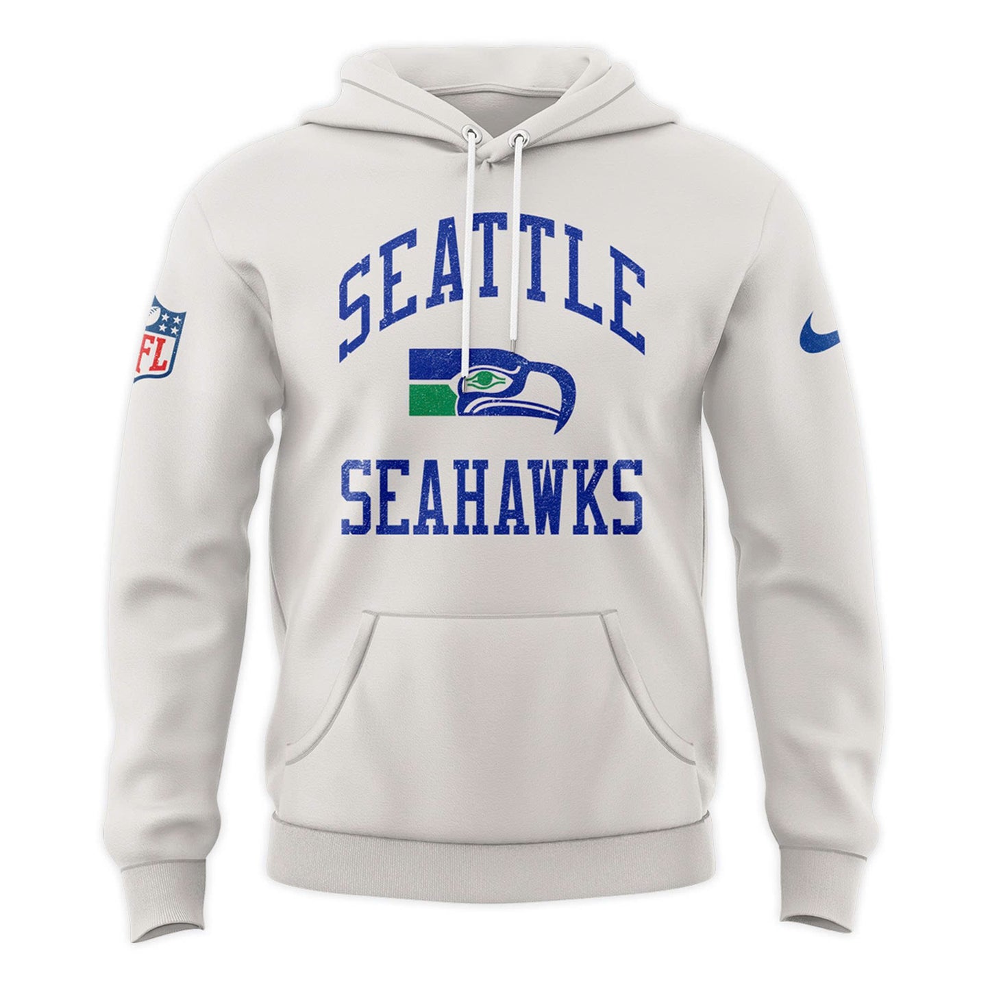 Men's Seattle Seahawks Starter White Team Logo Hoodie V2