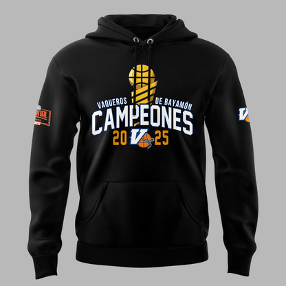 09.Vaqueros de Bayamon Champions Baloncesto Superior Nacional 2025 Hoodie