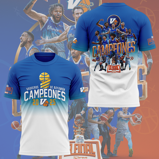 11.Vaqueros de Bayamon Champions Baloncesto Superior Nacional 2025 Tshirt