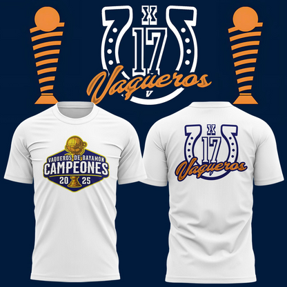 20.Vaqueros de Bayamon Champions Baloncesto Superior Nacional 2025 Tshirt