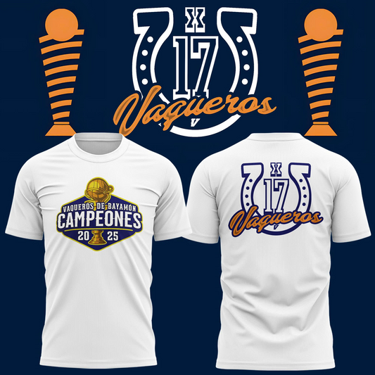 20.Vaqueros de Bayamon Champions Baloncesto Superior Nacional 2025 Tshirt