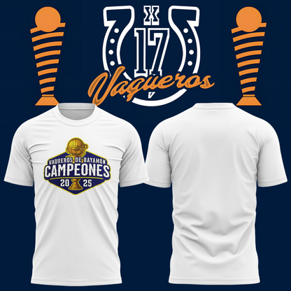 21.Vaqueros de Bayamon Champions Baloncesto Superior Nacional 2025 Tshirt