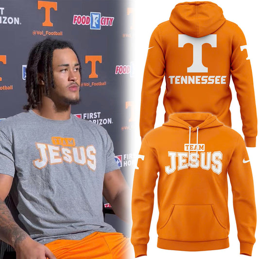 Tennessee Football Team Jesus Orange Hoodie 2025