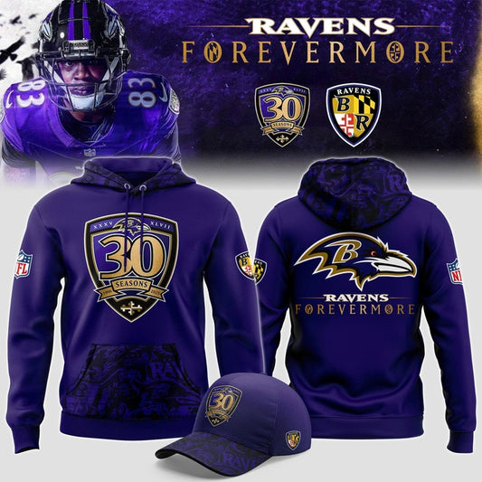 Batimore Ravens Forevermore 30 Season Hoodie