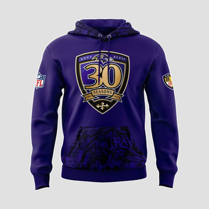 Batimore Ravens Forevermore 30 Season Hoodie