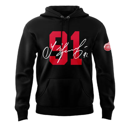 Detroit Red Wings 91 Sergei Fedorov Hoodie V1