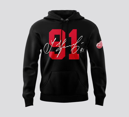 Detroit Red Wings 91 Sergei Fedorov Hoodie V2