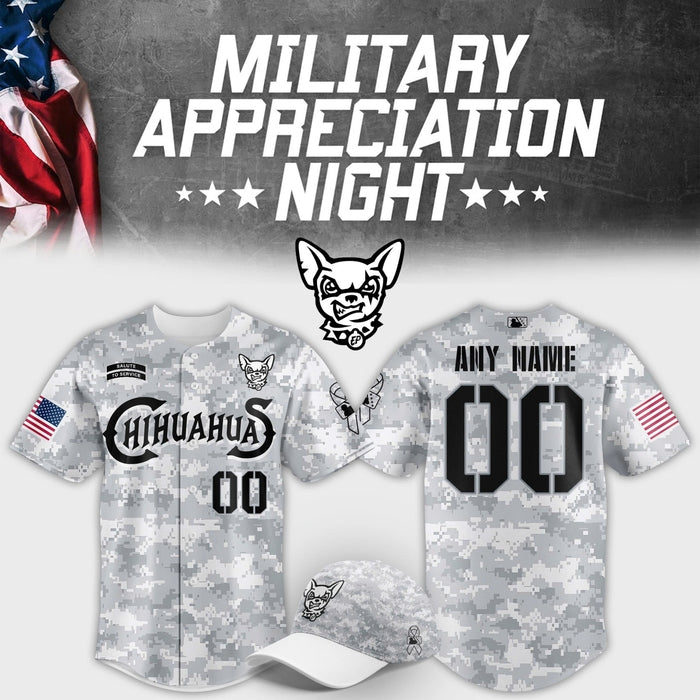 El Paso Chihuahuas Military Appreciation Night 2025 Baseball Jersey