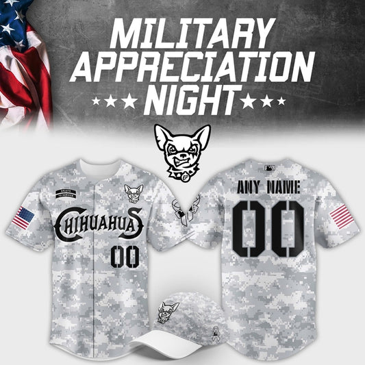El Paso Chihuahuas Military Appreciation Night 2025 Baseball Jersey