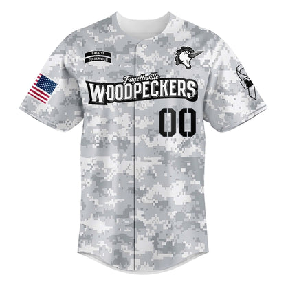 Fayetteville Woodpeckers Military Appreciation Night 2025 Baseball Jersey