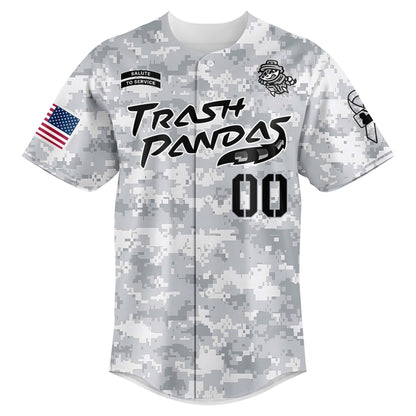 Rocket City Trash PandasMilitary Appreciation Night 2025 Baseball Jersey