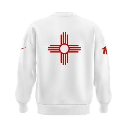 Special Edition New Mexico Lobos Wordmark Logo Uniform Sweat - White
