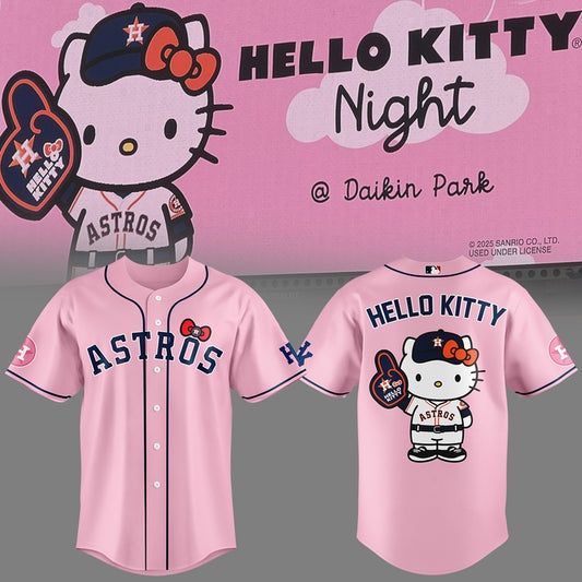 01.Hello Kitty Night x Houston Astros limited edition 2025 Jersey