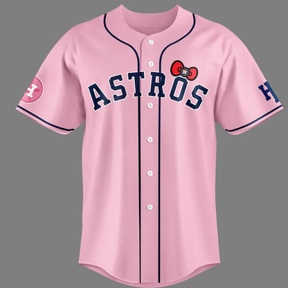 01.Hello Kitty Night x Houston Astros limited edition 2025 Jersey