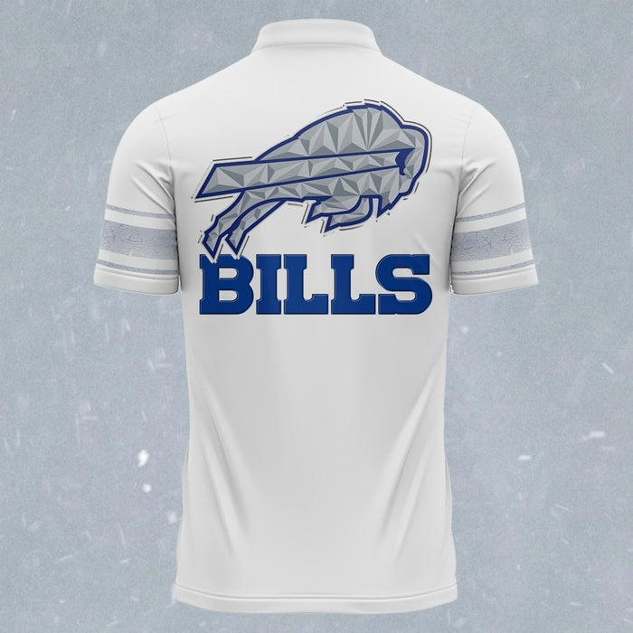 Buffalo Bills White Rivalries uniforms Polo Shirt 2025