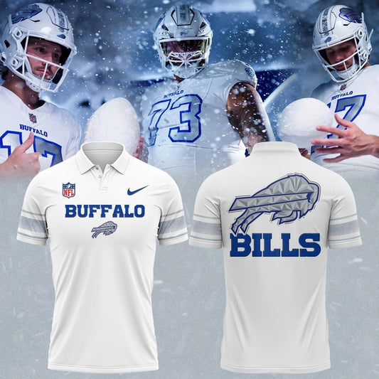 Buffalo Bills White Rivalries uniforms Polo Shirt 2025