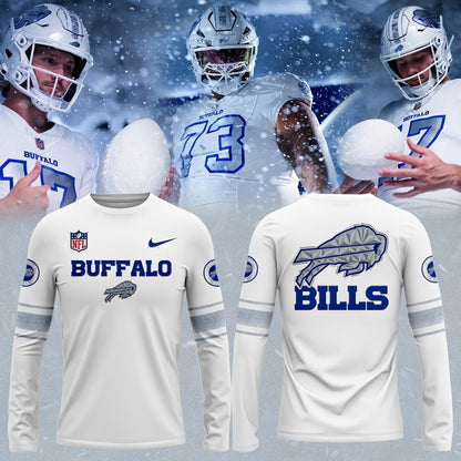 Buffalo Bills White Rivalries uniforms long sleeve shirt 2025
