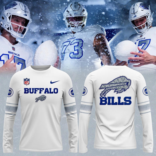 Buffalo Bills White Rivalries uniforms long sleeve shirt 2025