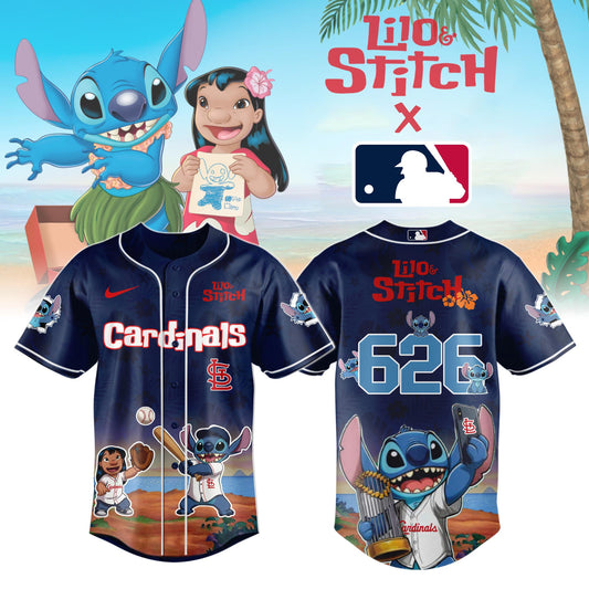St.Louis Cardinals x Lilo & Stitch Limited Edition Baseball Jersey - Special Edition Jersey | HM97