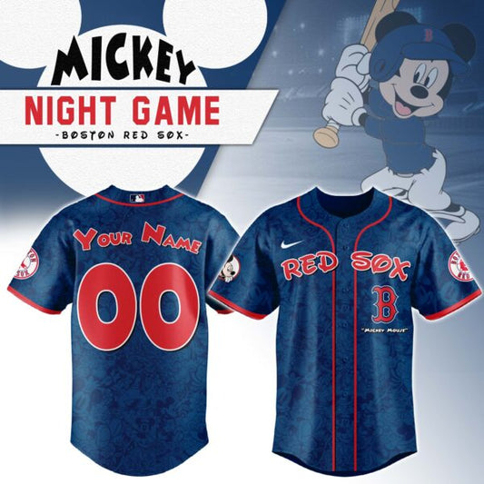 Boston Red Sox MLB x Mickey Mouse Baseball Jersey
