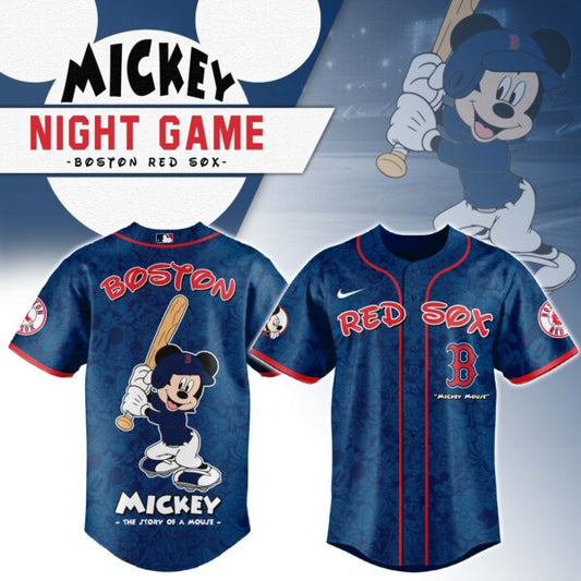 Boston Red Sox MLB x Mickey Mouse Baseball Jersey