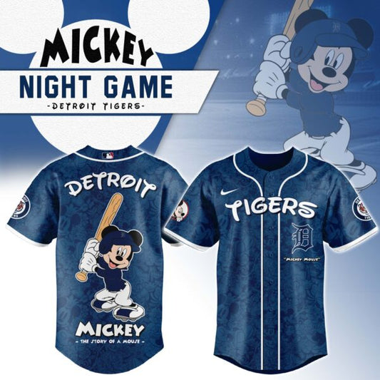 Detroit Tigers MLB x Mickey Mouse Baseball Jersey