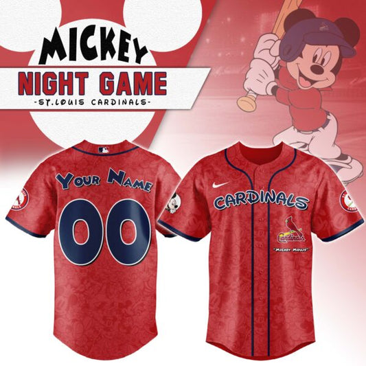 St.Louis Cardinals MLB x Mickey Mouse Baseball Jersey