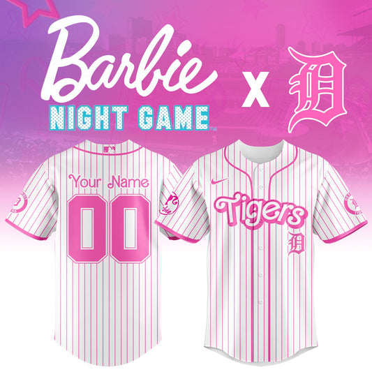 .    Detroit   Tigers MLB x Barbie Night Game Limited Edition Jersey 2025 v2