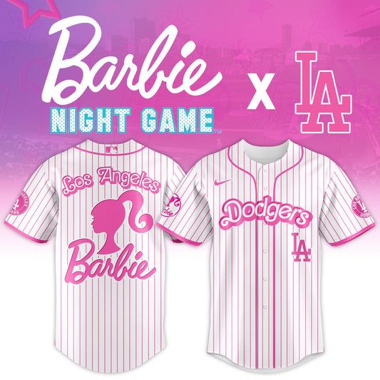 .    Los Angeles Dodgers   MLB x Barbie Night Game Limited Edition Jersey 2025 v1