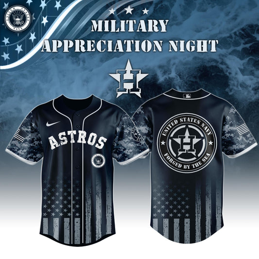 _Houston Astros MLB x Navy Military Appreciation Night Jersey Editions Limited 2025 V5