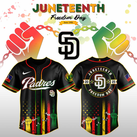 .  San Diego Padres MLB X Juneteenth Day Jersey Edition Jersey 2025