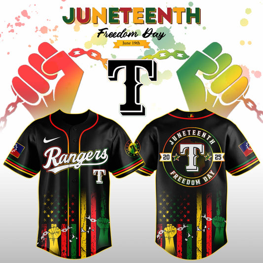 .  Texas Rangers MLB X Juneteenth Day Jersey Edition Jersey 2025