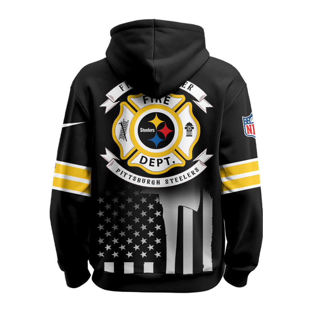 Pittsburgh Steelers x Firefighter Appreciation Night Game Hoodie