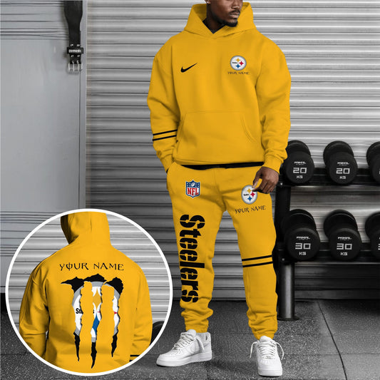 Pittsburgh Steelers Hoodie Sweatpants Set,Custom Hoodie,Sport Hoodie Sweatpants Set,Sport Gifts FOR Fan NP90