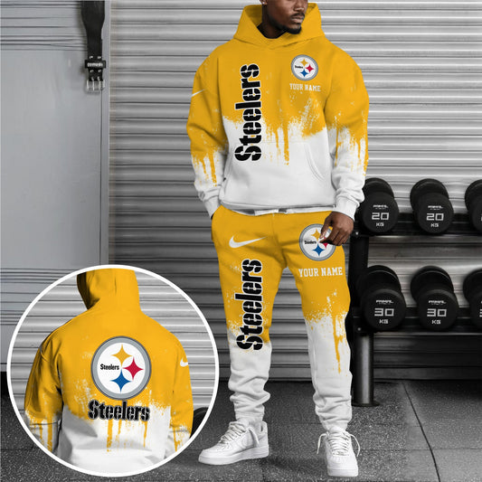 Pittsburgh Steelers Hoodie Sweatpants Set,Custom Hoodie,Sport Hoodie Sweatpants Set,Sport Gifts FOR Fan IT21