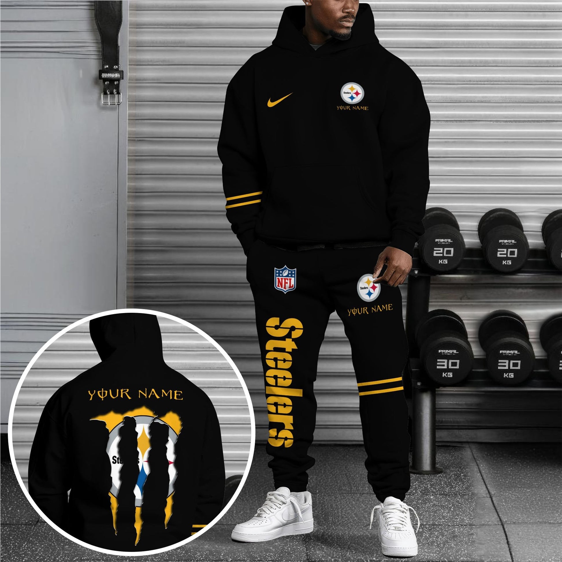 Pittsburgh Steelers Hoodie Sweatpants Set,Custom Hoodie,Sport Hoodie Sweatpants Set,Sport Gifts FOR Fan NP90