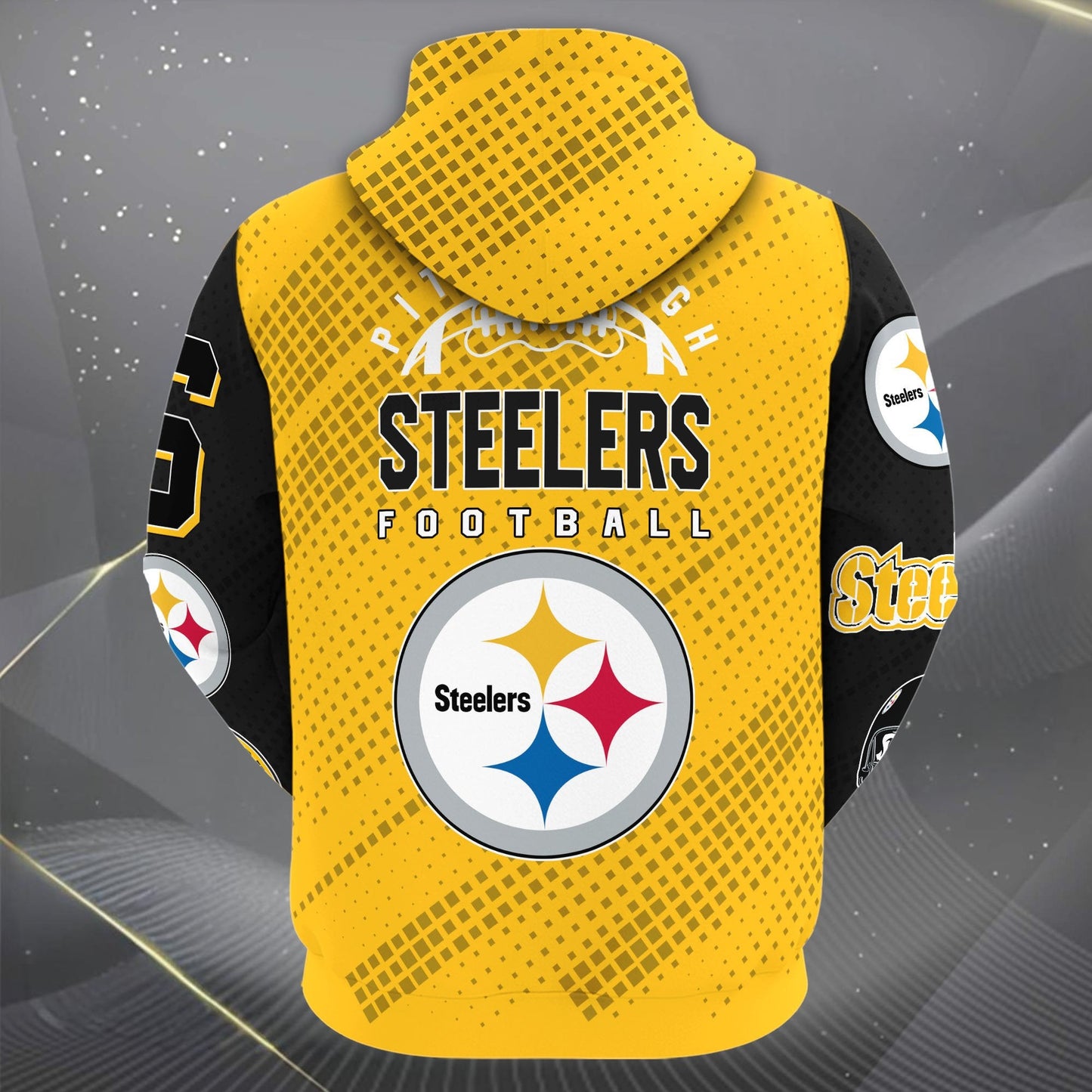 Pittsburgh Steelers  Custom Your Name Hoodie Jogger Set, Sport Zip Up Hoodie Jogger Set, Sport Gifts For Fan , Pittsburgh Steelers Hoodie CX45