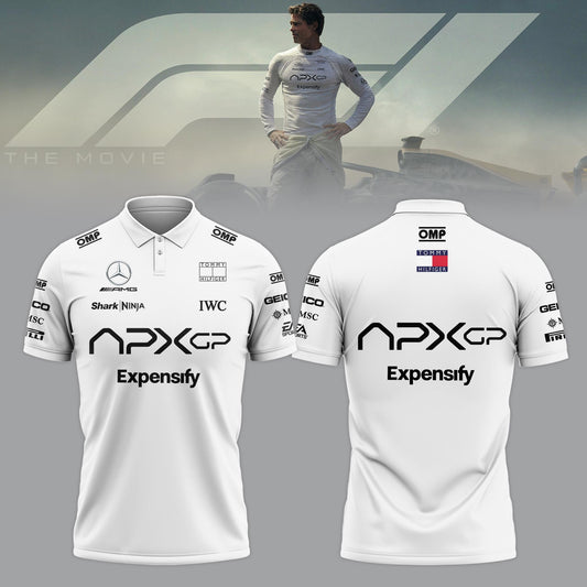 F1 The Movie 2025 APXGP “Brad Pitt” Polo
