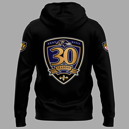 Baltimore Ravens 30th Season Virtual Limited Hoodie
