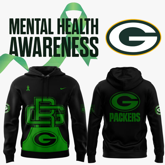 Green Bay Packers NFL Mental Health Awareness Month 2025 Hoodie