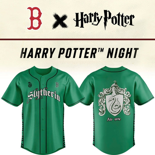 Red Sox x Slytherin Custom Name House Jersey - Special Edition