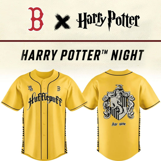Red Sox x Hufflepuff House Custom Name Jersey - Special Edition