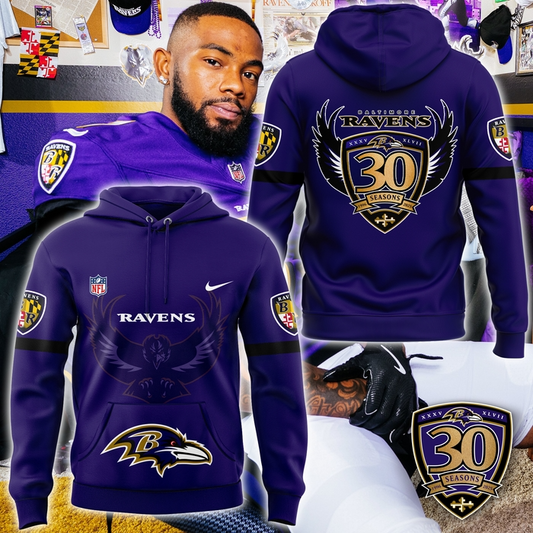 Ravens to Celebrate 30th NFL Season in 2025 Hoodie DDT CTND