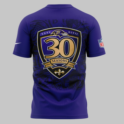 Ravens to Celebrate 30th NFL Season in 2025 Tshirt DDT CTND