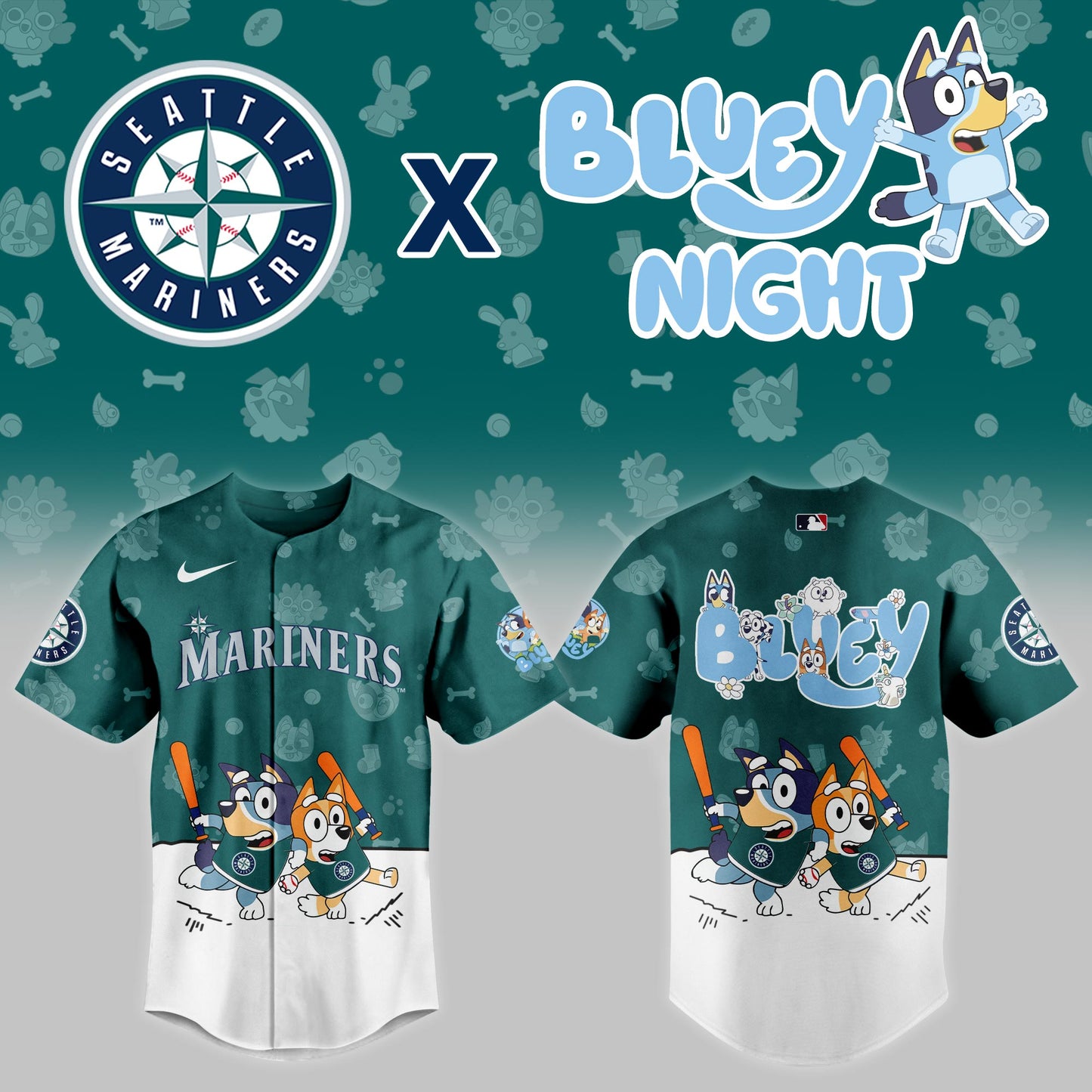Seattle Mariners 2025 Bluey Theme Night Limited Jersey | FJ11