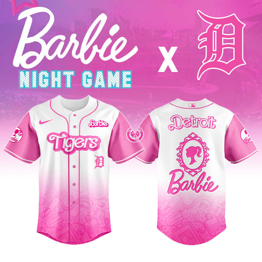 .    Detroit    Tigers MLB x Barbie Night Game Limited Edition Jersey 2025