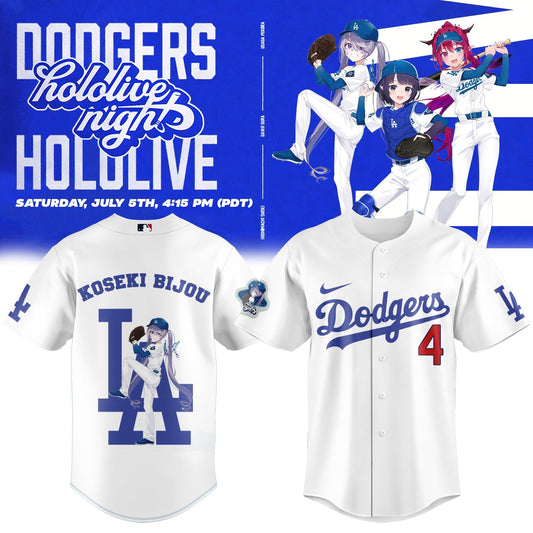 Los Angeles Dodgers Baseball Jersey - Hololive Night Biboo Jersey 2025